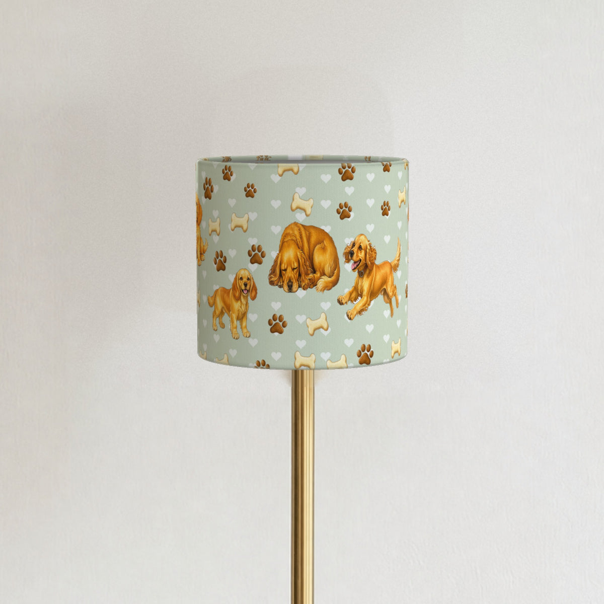 Sage Cocker Spaniel Love II lampshade - 20cm x 18.5cm Ceiling - photo 3