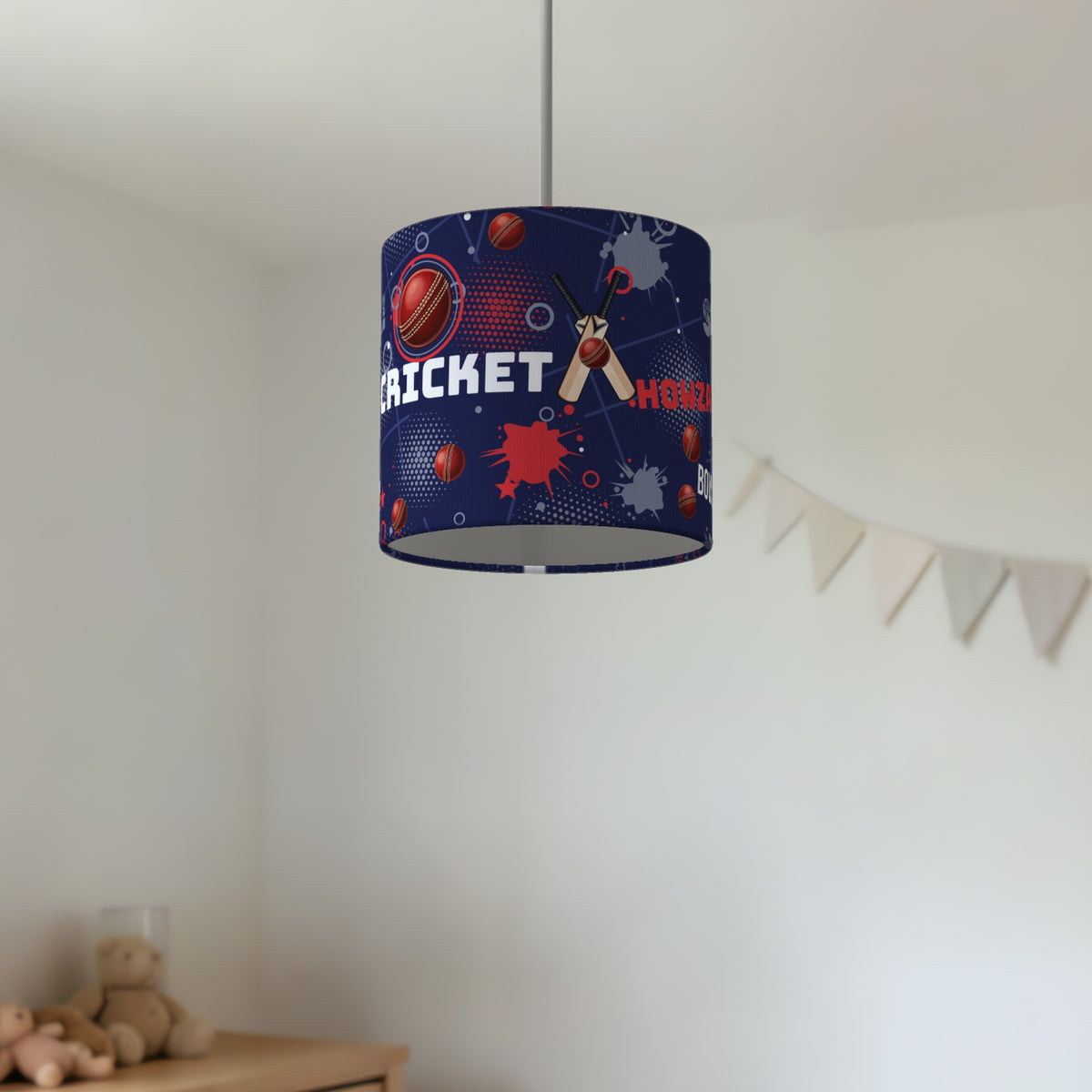 Navy Cricket Crazy II lampshade - 20cm x 18.5cm Ceiling - photo 2