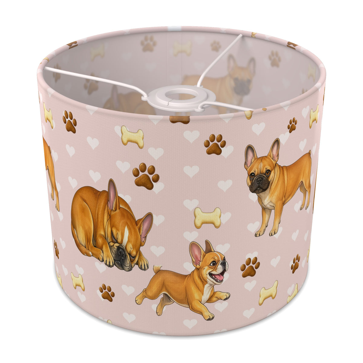 Blush French Bulldog Love II lampshade - 25cm x 20cm Ceiling