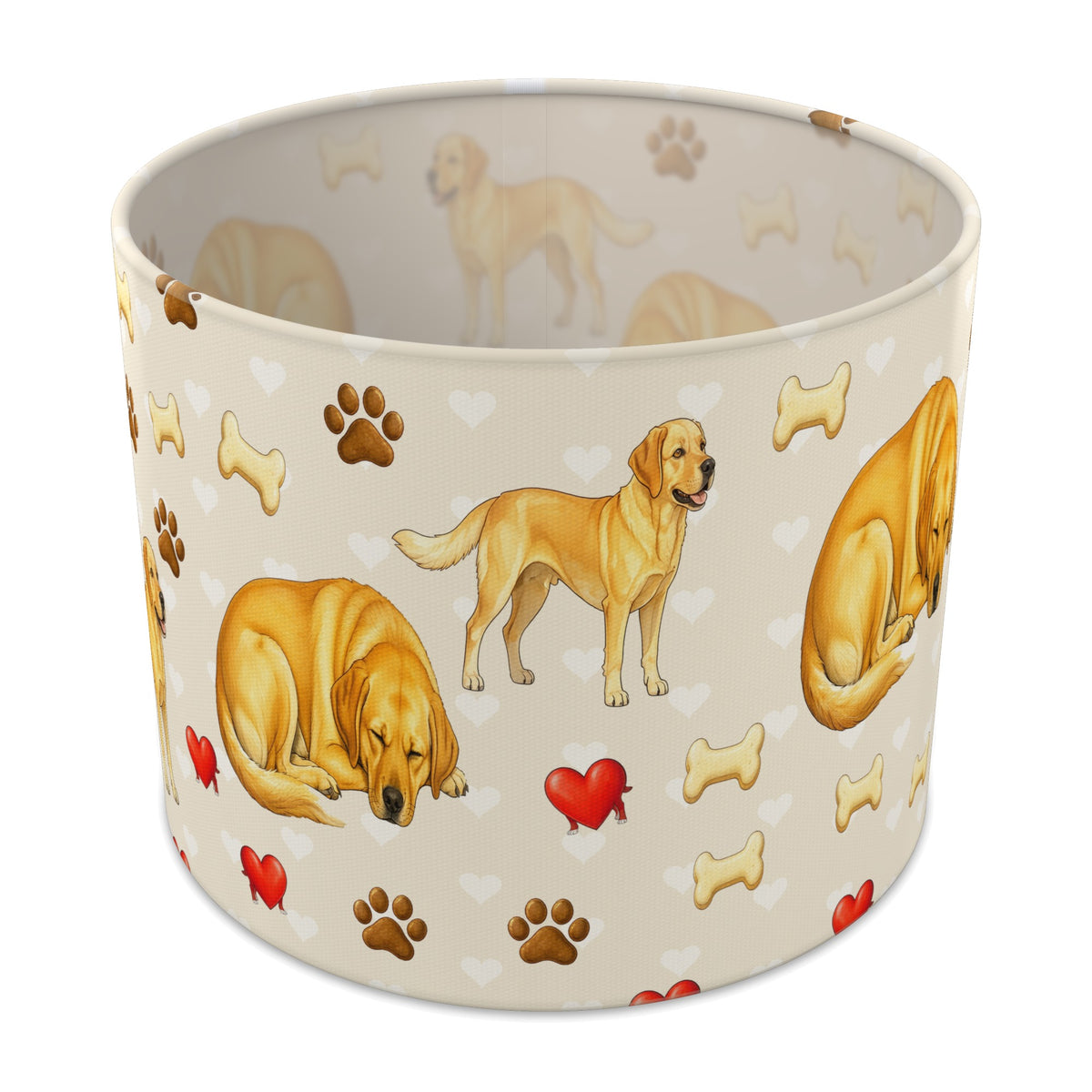 Cream Labrador Love II lampshade - 25cm x 20cm Table