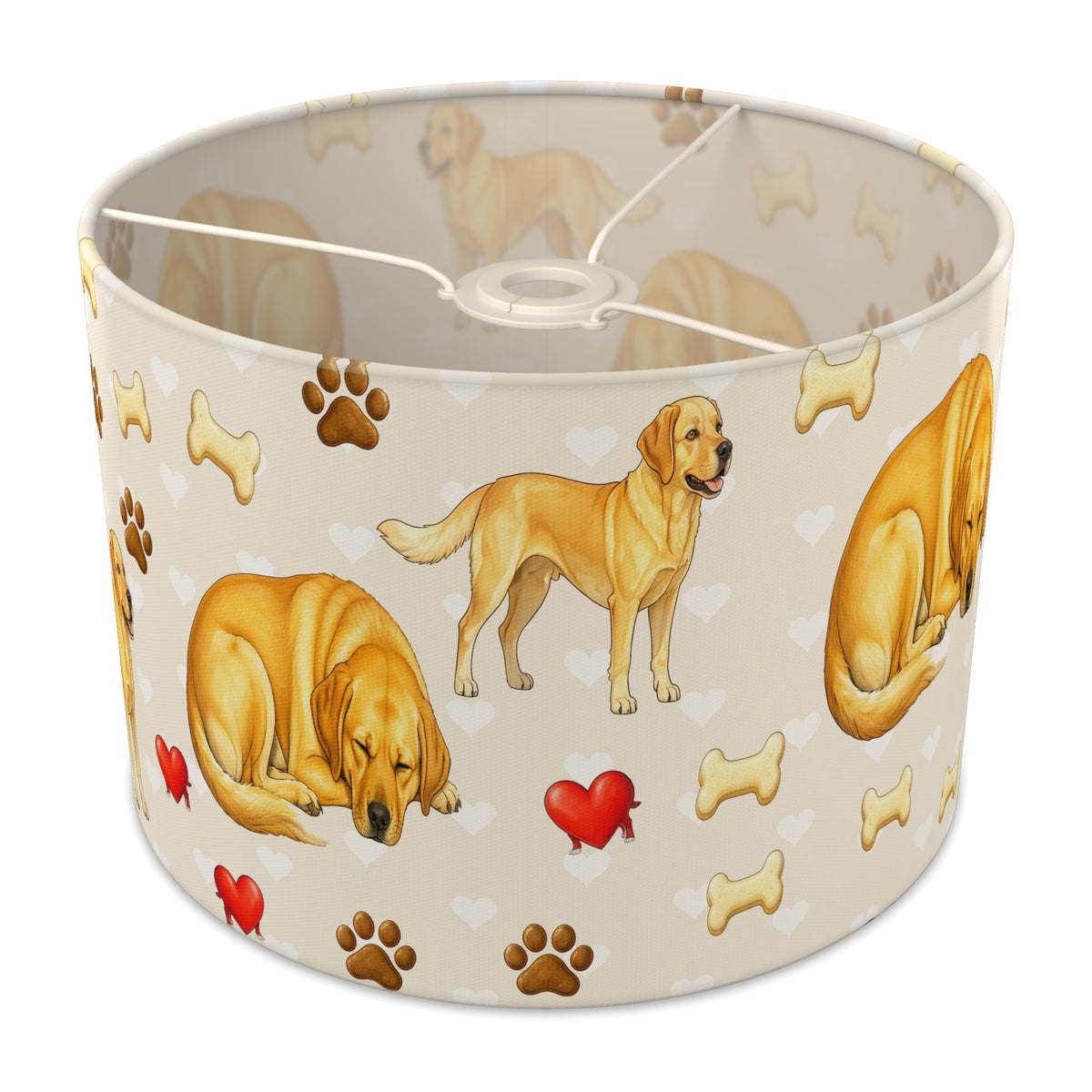 Cream Labrador Love II lampshade - 30cm x 21cm Ceiling