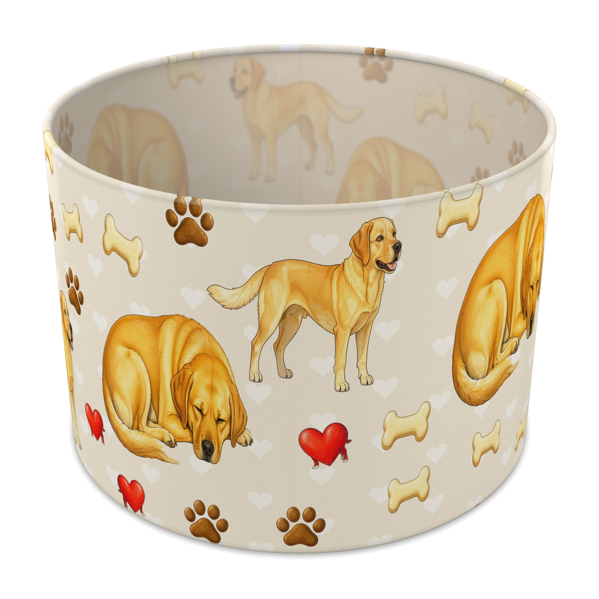 Cream Labrador Love II lampshade - 30cm x 21cm Table