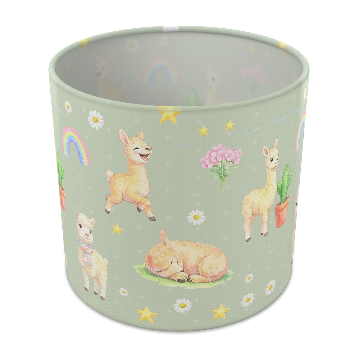 Sage Llama Love II lampshade - 20cm x 18.5cm Table