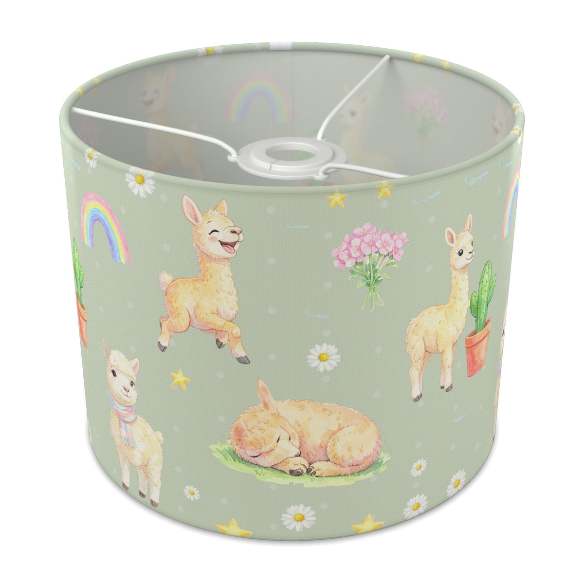 Sage Llama Love II lampshade - 25cm x 20cm Ceiling
