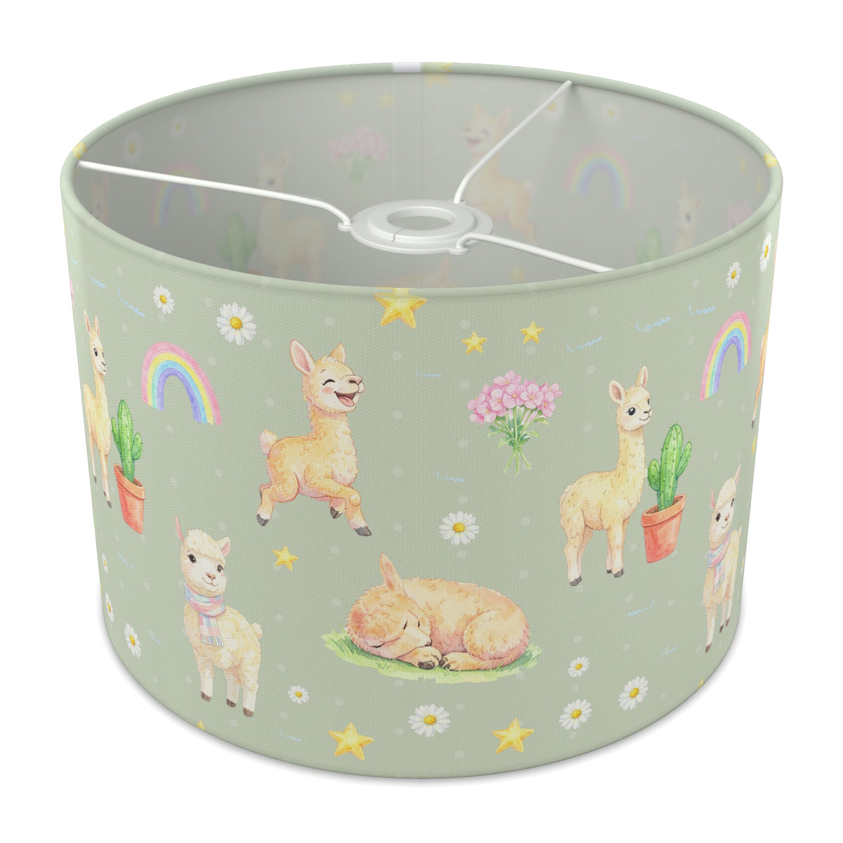 Sage Llama Love II lampshade - 30cm x 21cm Ceiling