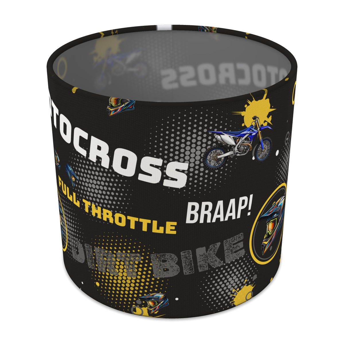 Black Full Throttle II lampshade - 20cm x 18.5cm Table