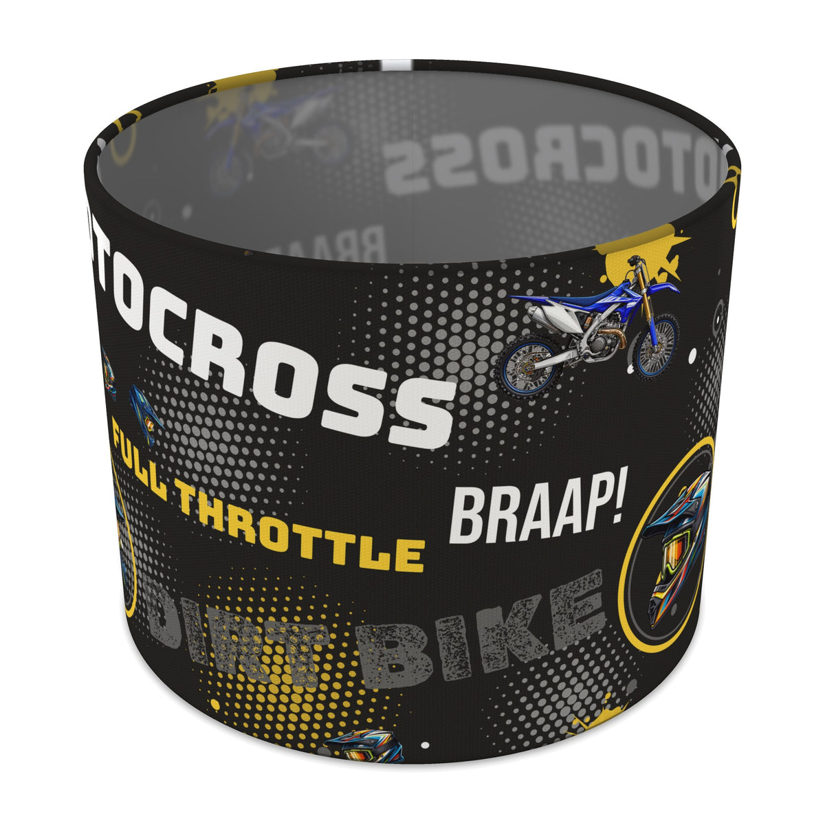 Black Full Throttle II lampshade - 25cm x 20cm Table