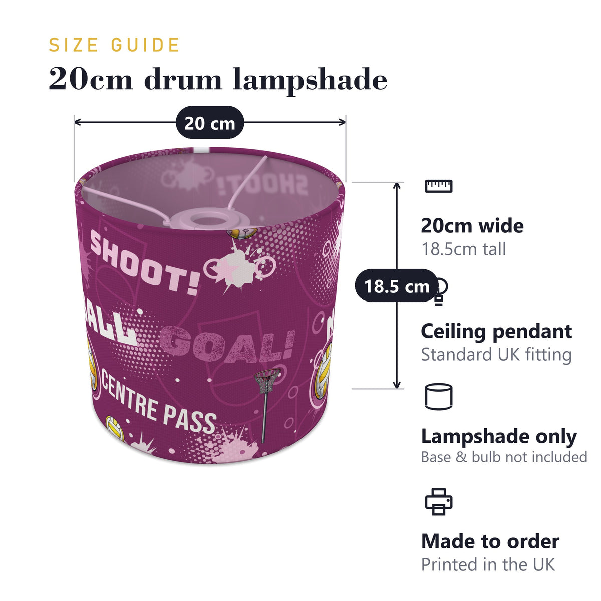 Berry Netball Star II lampshade - 20cm x 18.5cm Ceiling - photo 7