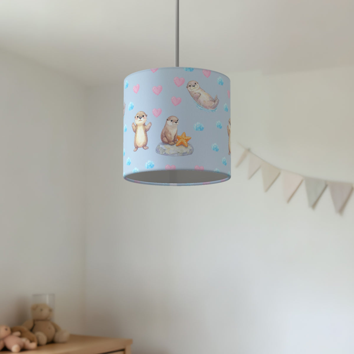 Sky Otter Friends II lampshade - 20cm x 18.5cm Ceiling - photo 2