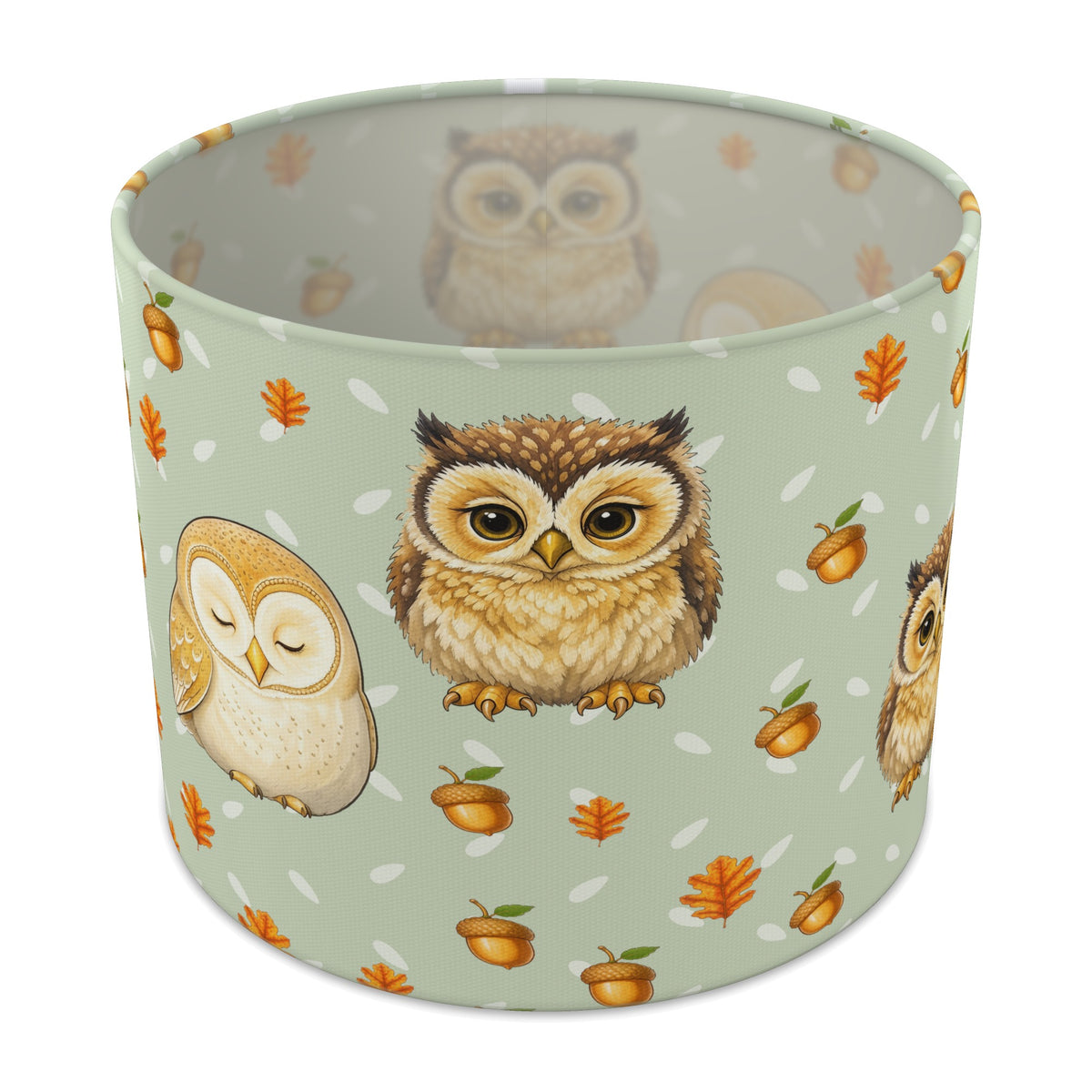 Sage Night Owls II lampshade - 25cm x 20cm Table