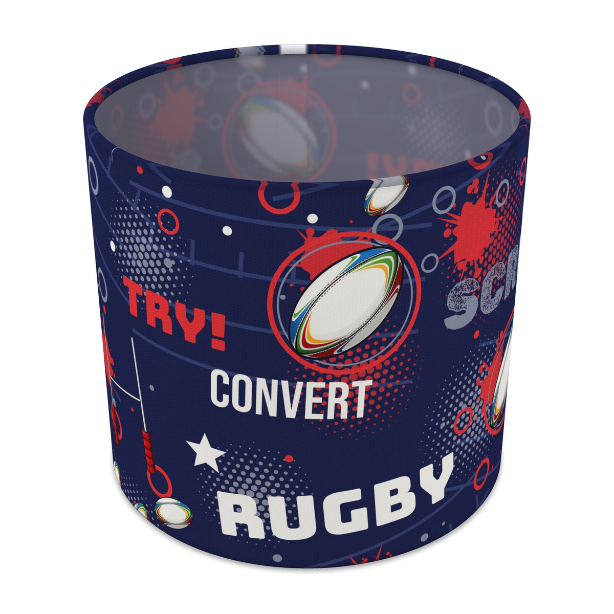 Navy Rugby Crazy II lampshade - 20cm x 18.5cm Table