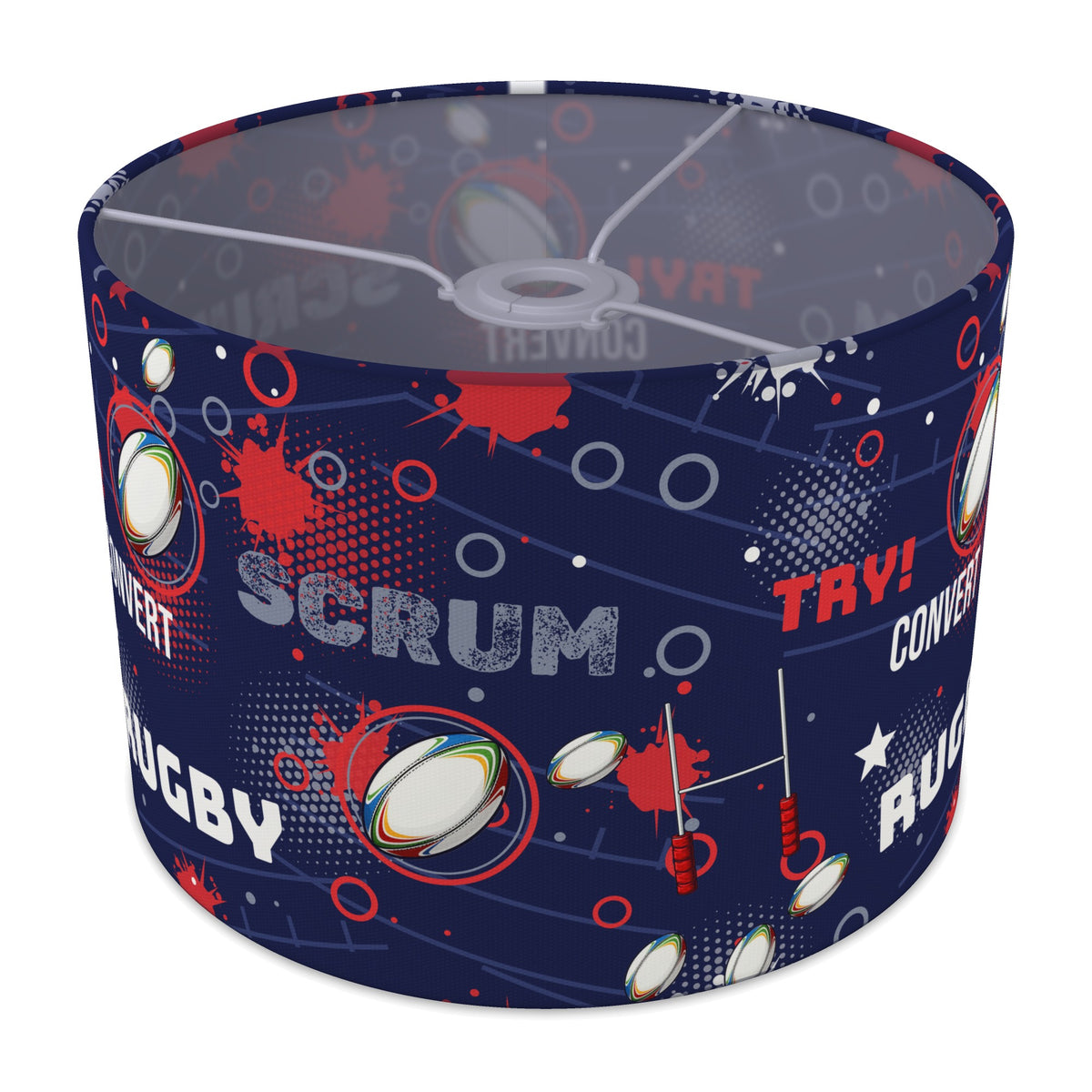 Navy Rugby Crazy II lampshade - 30cm x 21cm Ceiling