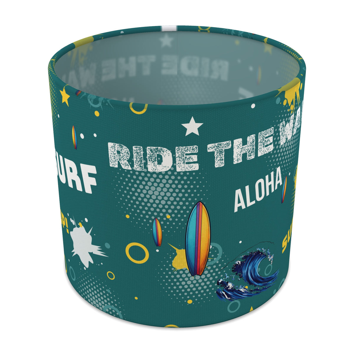 Teal Surf's Up II lampshade - 20cm x 18.5cm Table