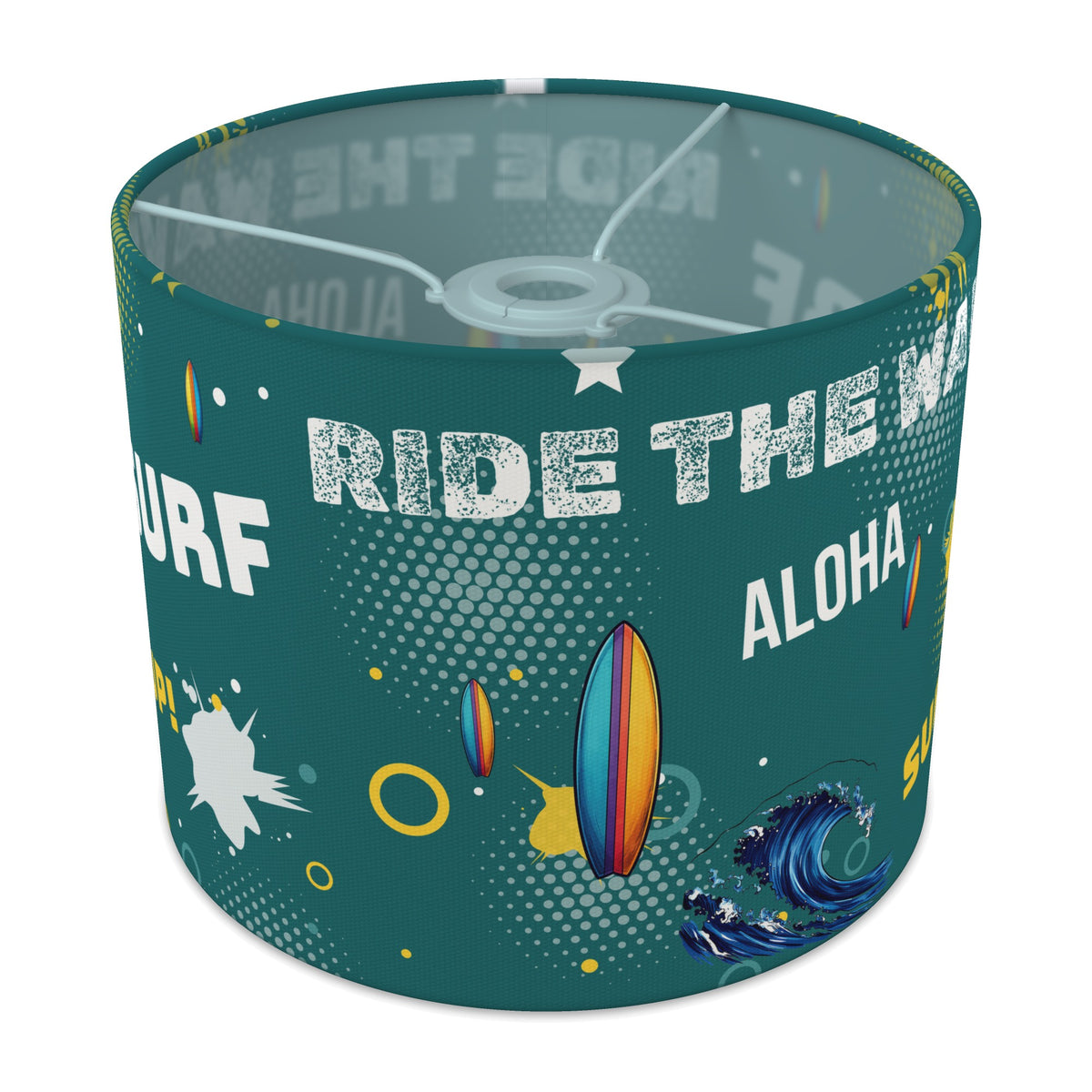 Teal Surf's Up II lampshade - 25cm x 20cm Ceiling