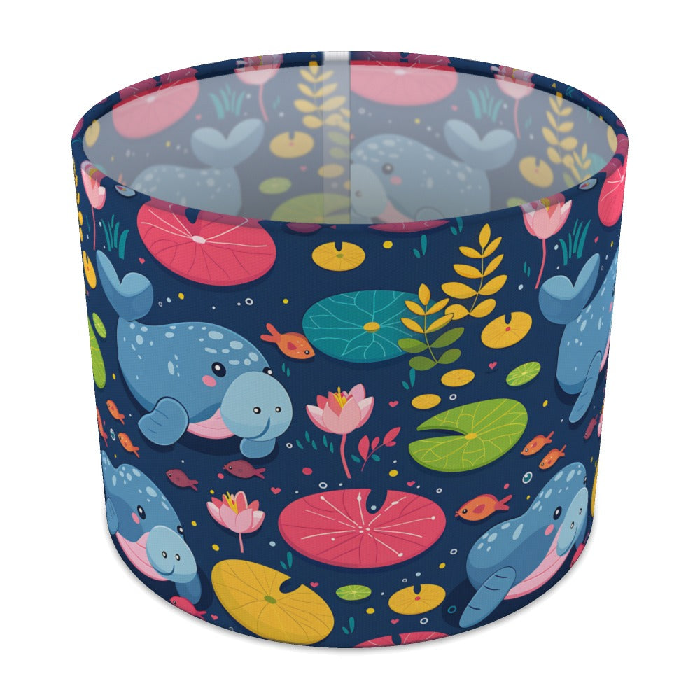 Manatee Lilypads Flowers lampshade - 25cm Table