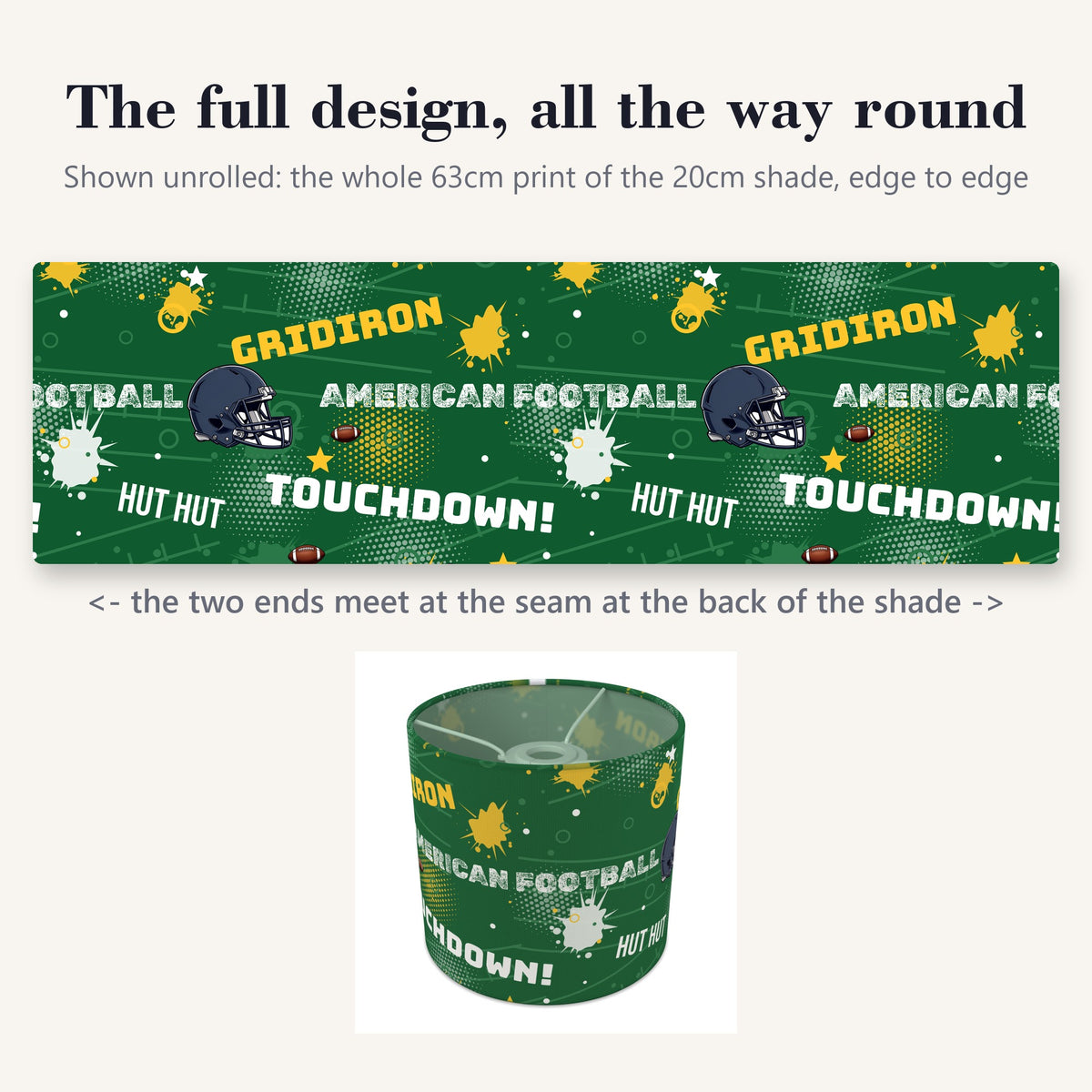 Pitch Touchdown II lampshade - 20cm x 18.5cm Ceiling - photo 9