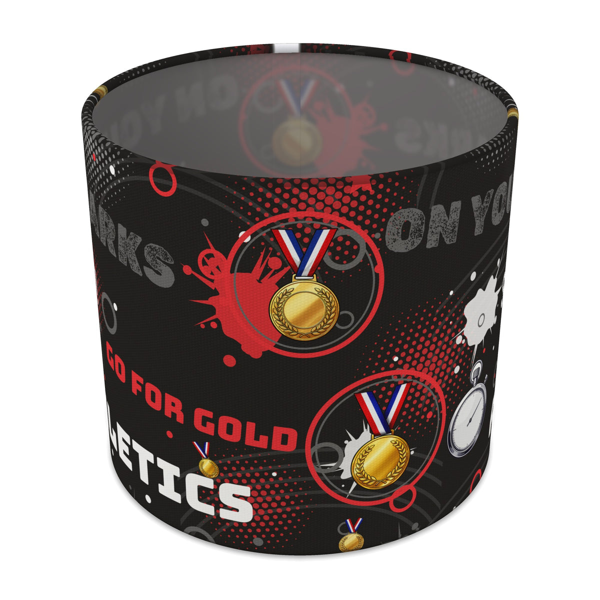 Black Go For Gold II lampshade - 20cm x 18.5cm Table