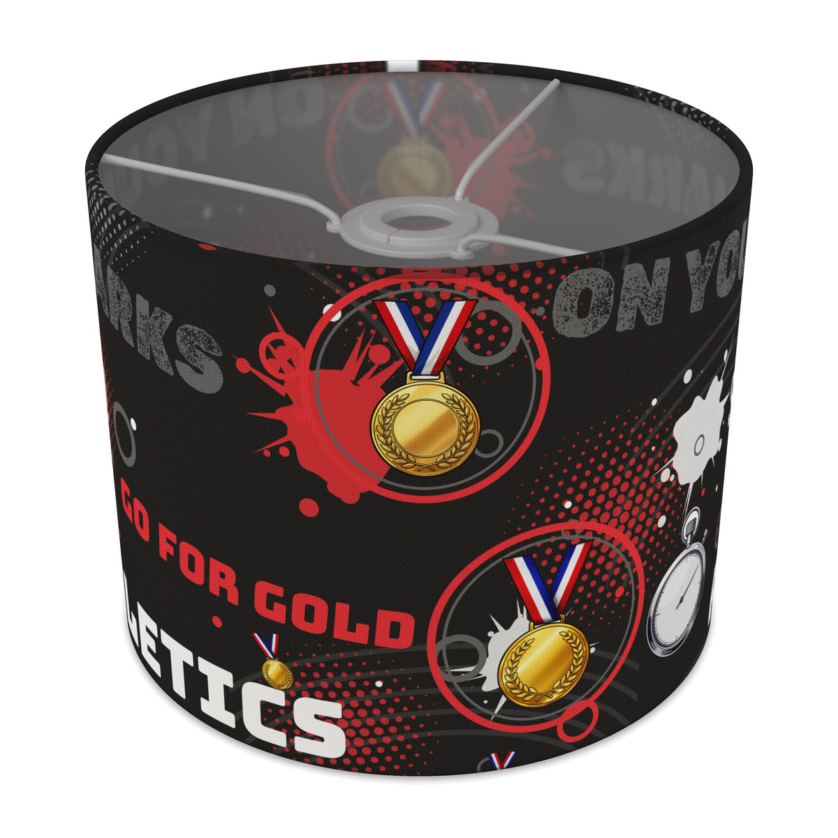 Black Go For Gold II lampshade - 25cm x 20cm Ceiling