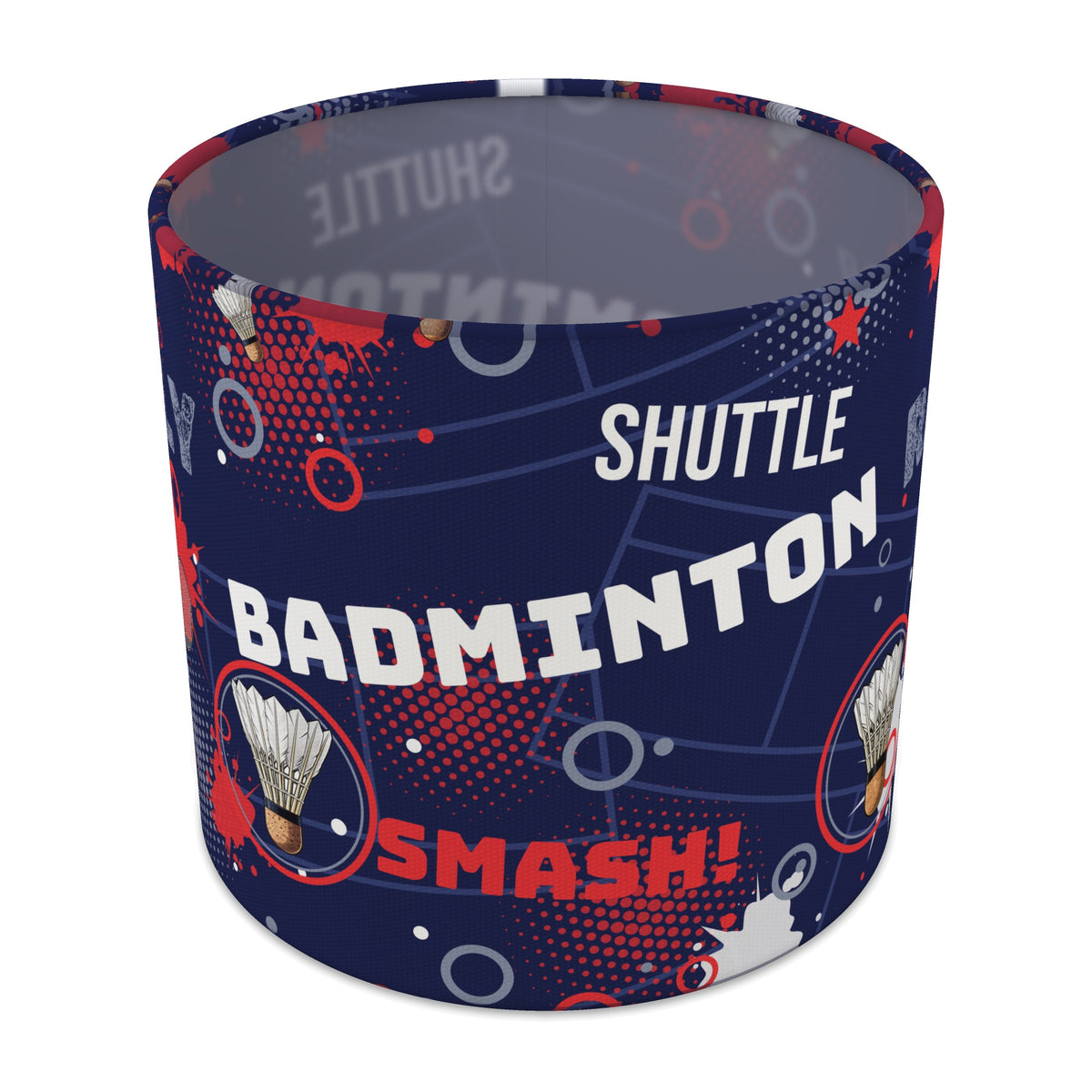 Navy Badminton Smash II lampshade - 20cm x 18.5cm Table