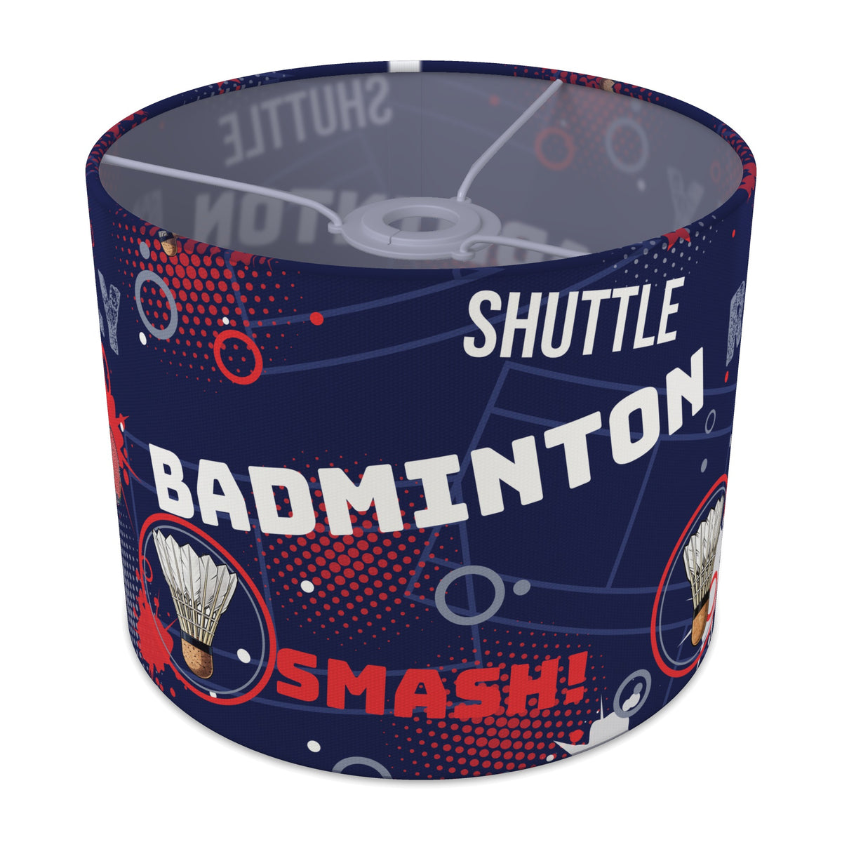 Navy Badminton Smash II lampshade - 25cm x 20cm Ceiling