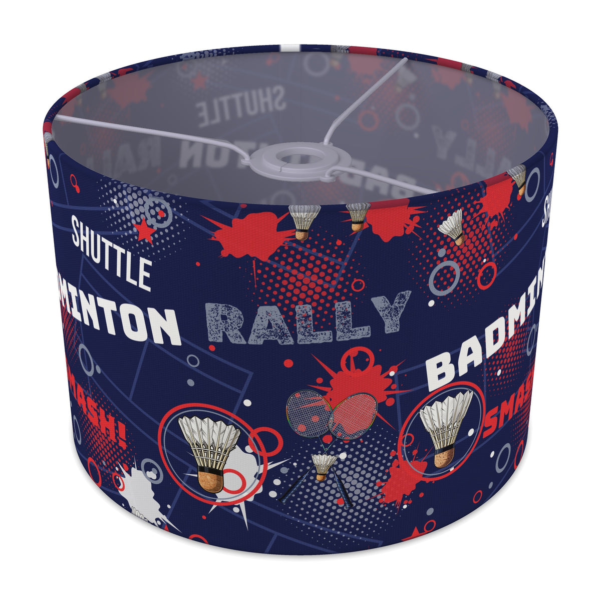 Navy Badminton Smash II lampshade - 30cm x 21cm Ceiling