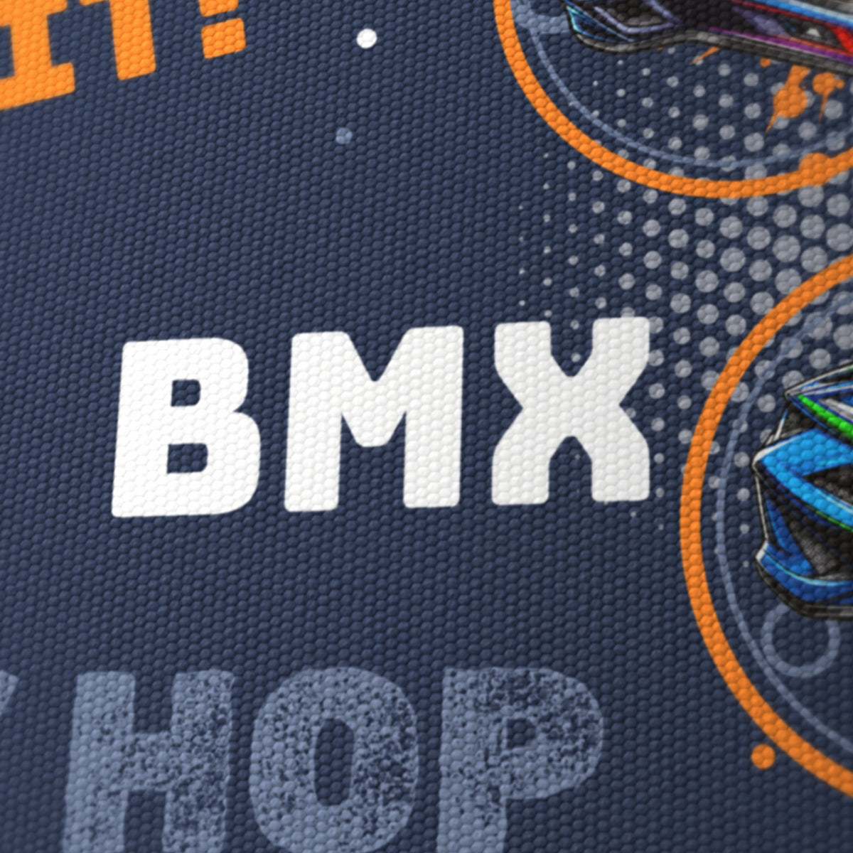 Navy And Orange BMX II lampshade - 20cm x 18.5cm Ceiling - photo 6
