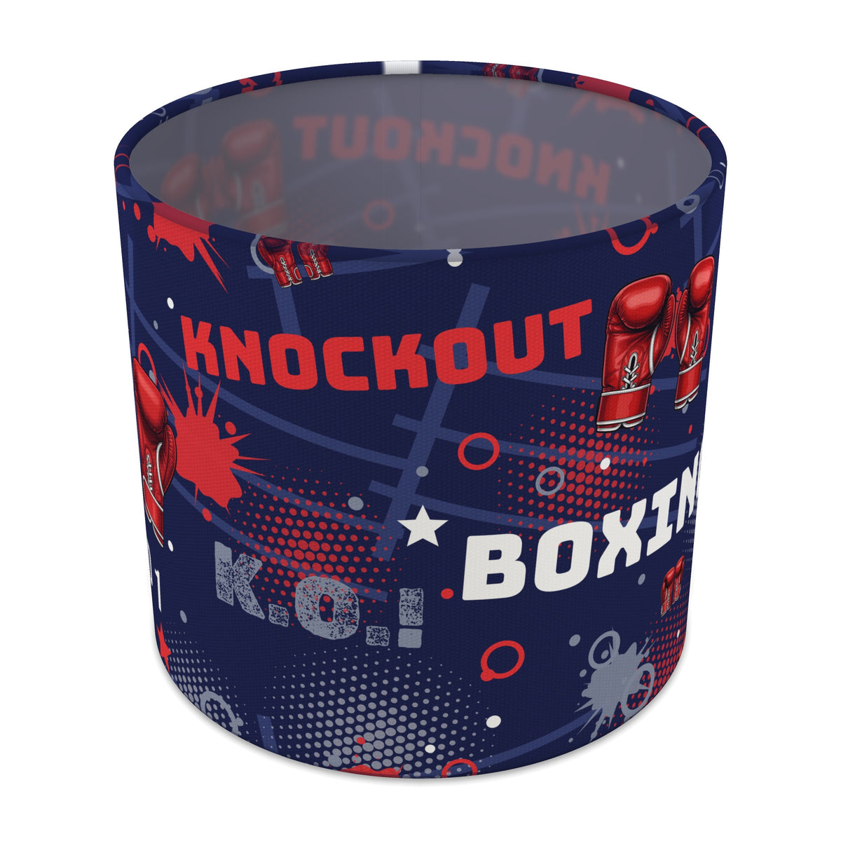 Navy Knockout Boxing II lampshade - 20cm x 18.5cm Table