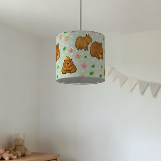 Sage Capybara Chill II lampshade - 20cm x 18.5cm Ceiling - photo 2