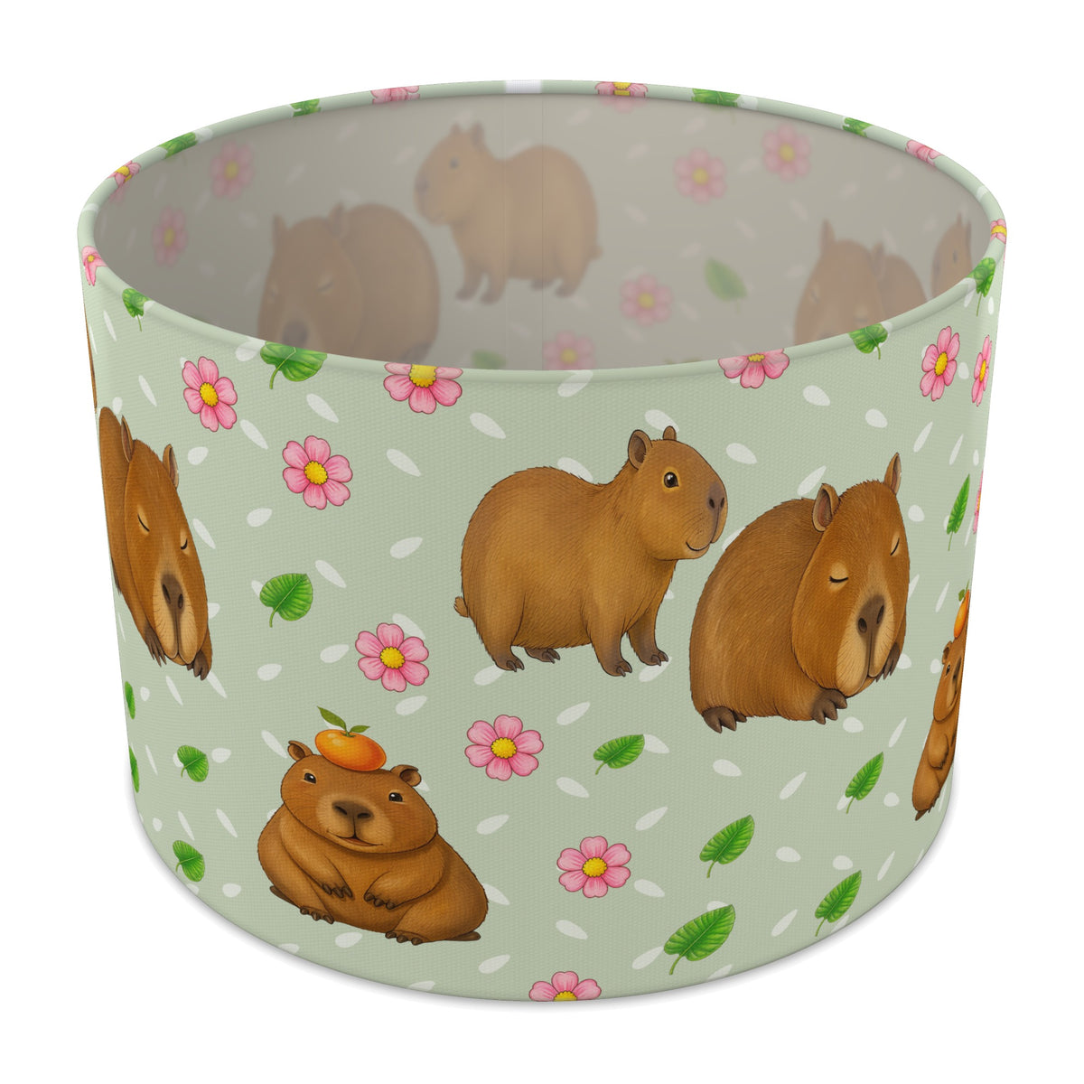 Sage Capybara Chill II lampshade - 30cm x 21cm Table