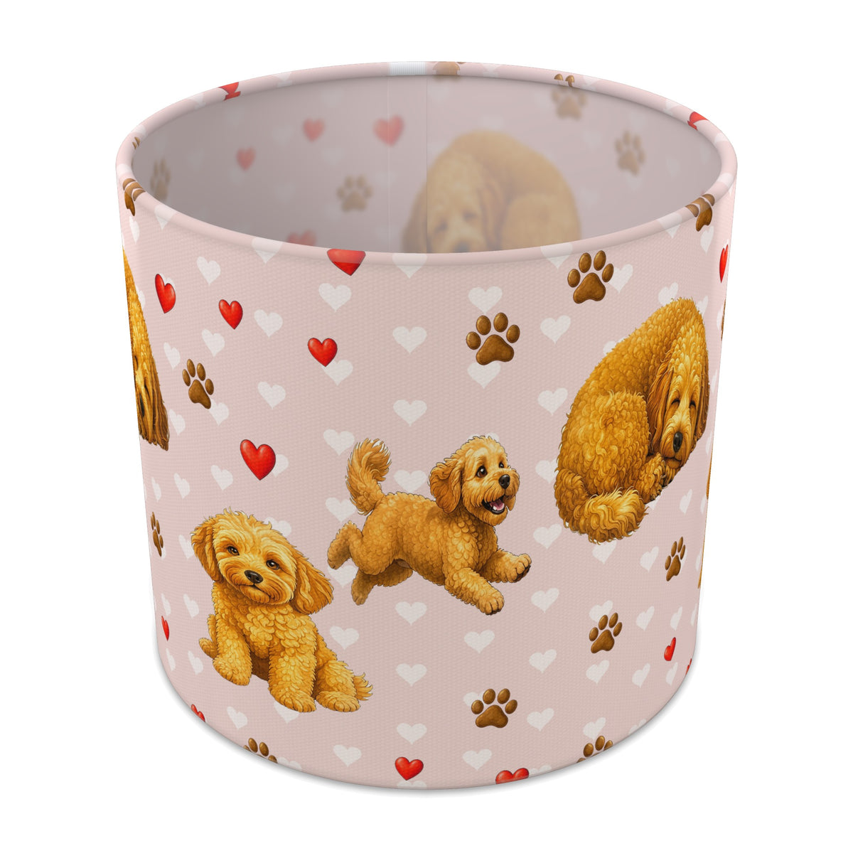 Blush Cockapoo Love II lampshade - 20cm x 18.5cm Table