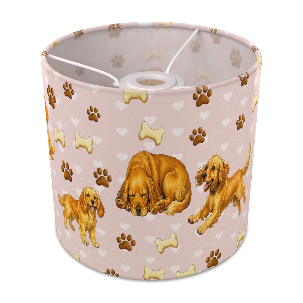 Blush Cocker Spaniel Love II lampshade - 20cm x 18.5cm Ceiling - main photo