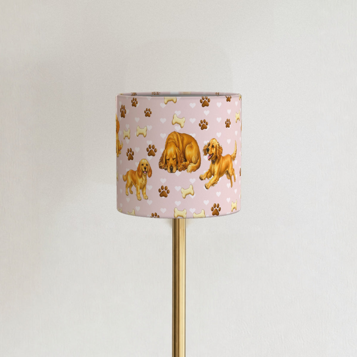 Blush Cocker Spaniel Love II lampshade - 20cm x 18.5cm Ceiling - photo 3