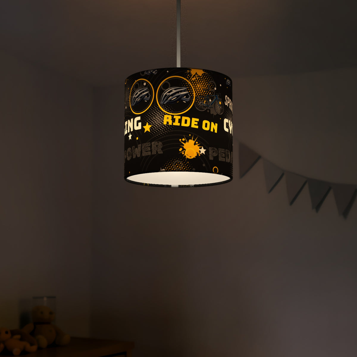 Black Pedal Power II lampshade - 20cm x 18.5cm Ceiling - photo 5