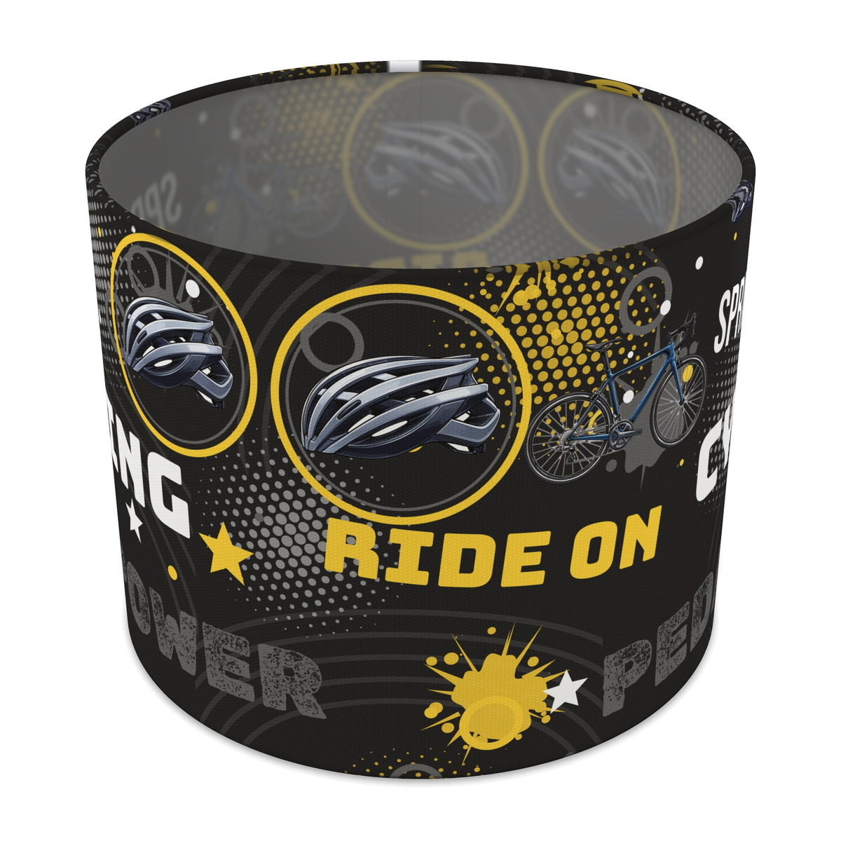 Black Pedal Power II lampshade - 25cm x 20cm Table