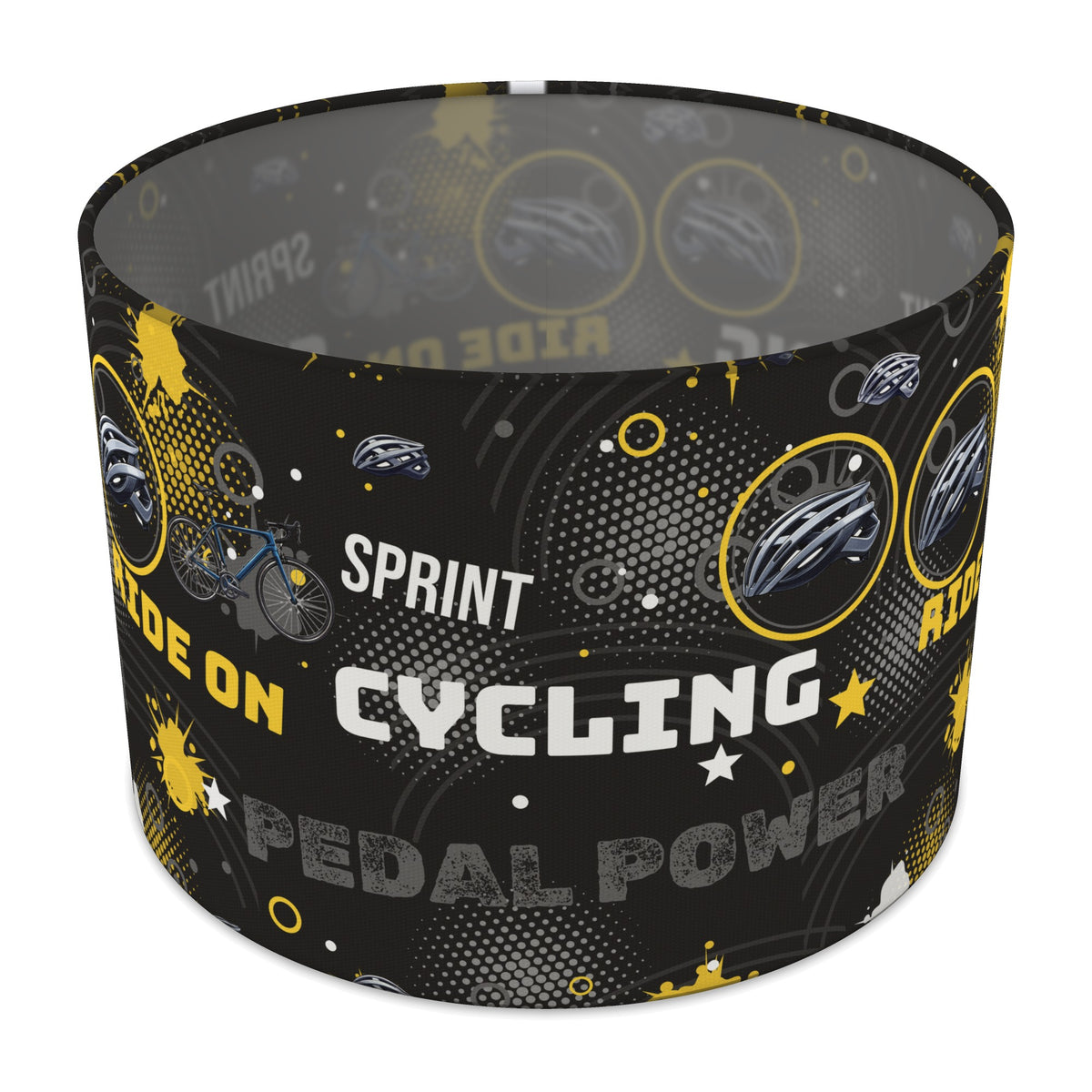 Black Pedal Power II lampshade - 30cm x 21cm Table