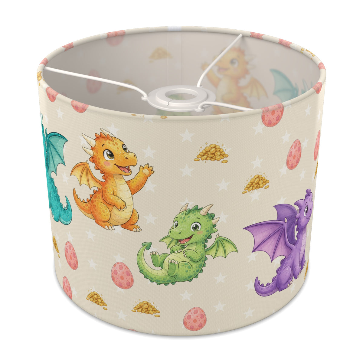Cream Dragons II lampshade - 25cm x 20cm Ceiling