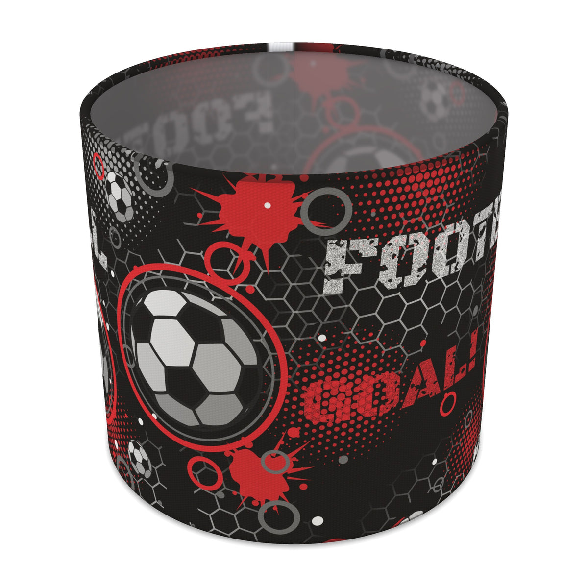 Black Football Crazy II lampshade - 20cm x 18.5cm Table