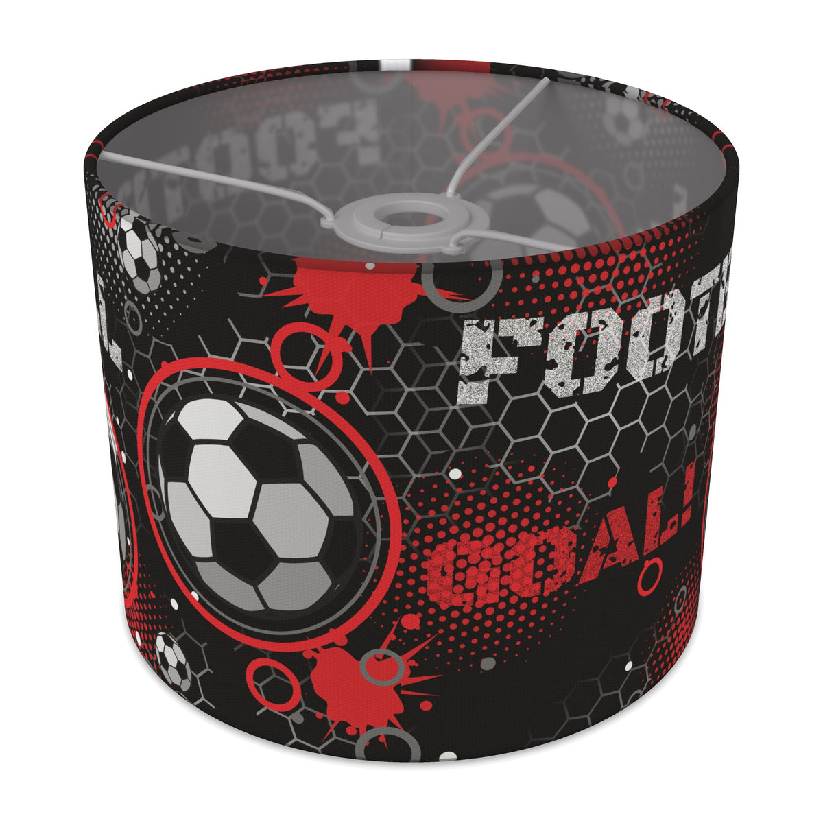 Black Football Crazy II lampshade - 25cm x 20cm Ceiling