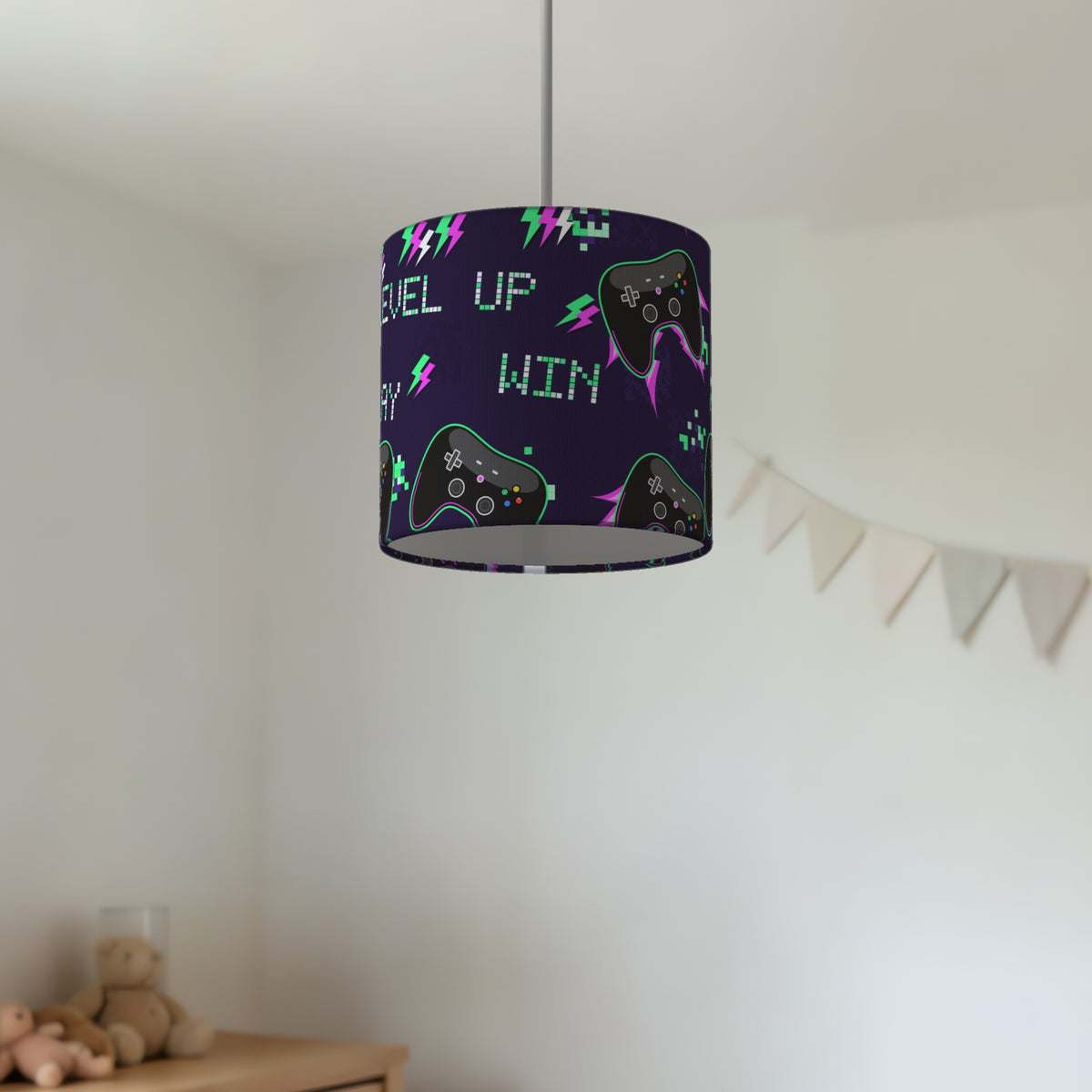 Neon Game On II lampshade - 20cm x 18.5cm Ceiling - photo 2