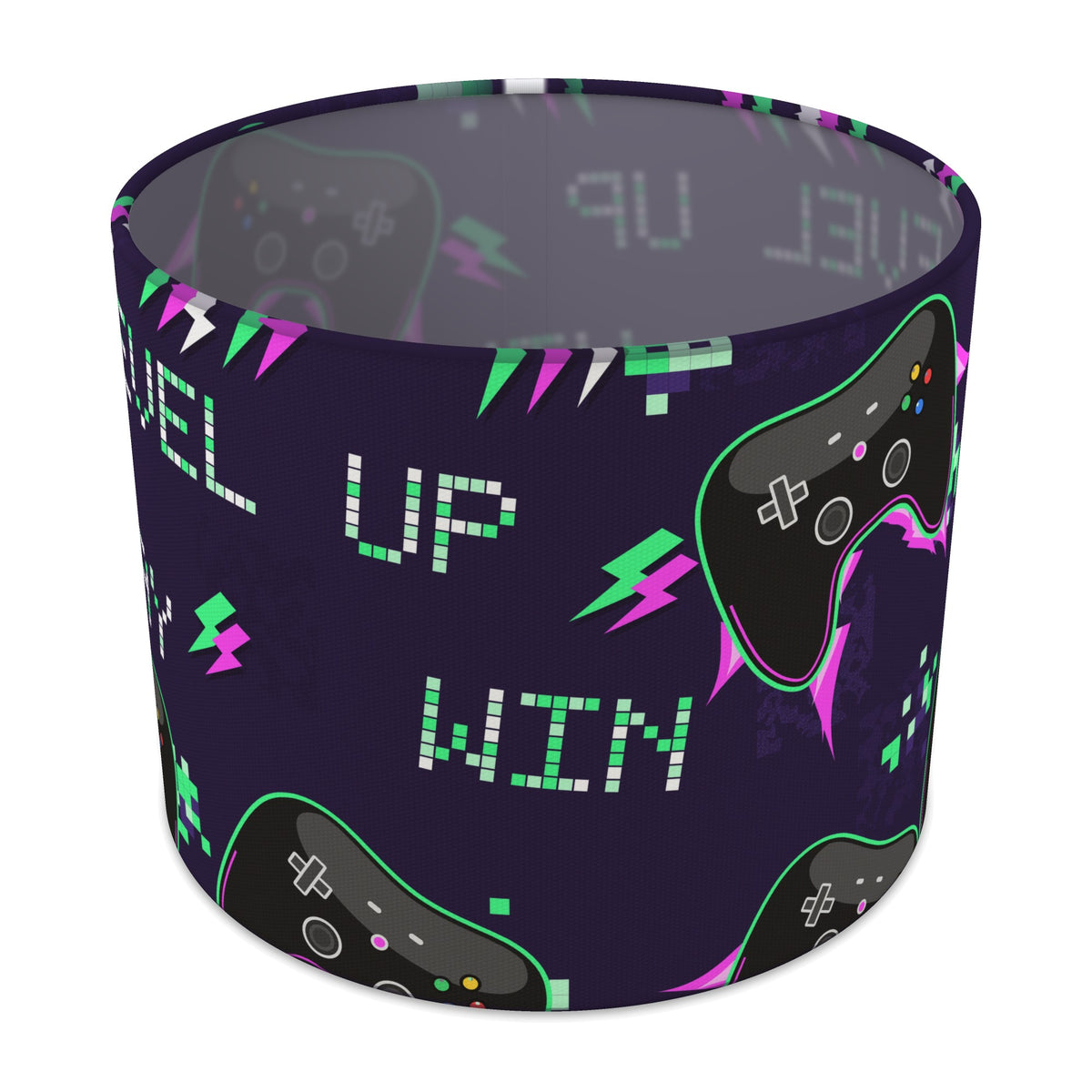 Neon Game On II lampshade - 25cm x 20cm Table