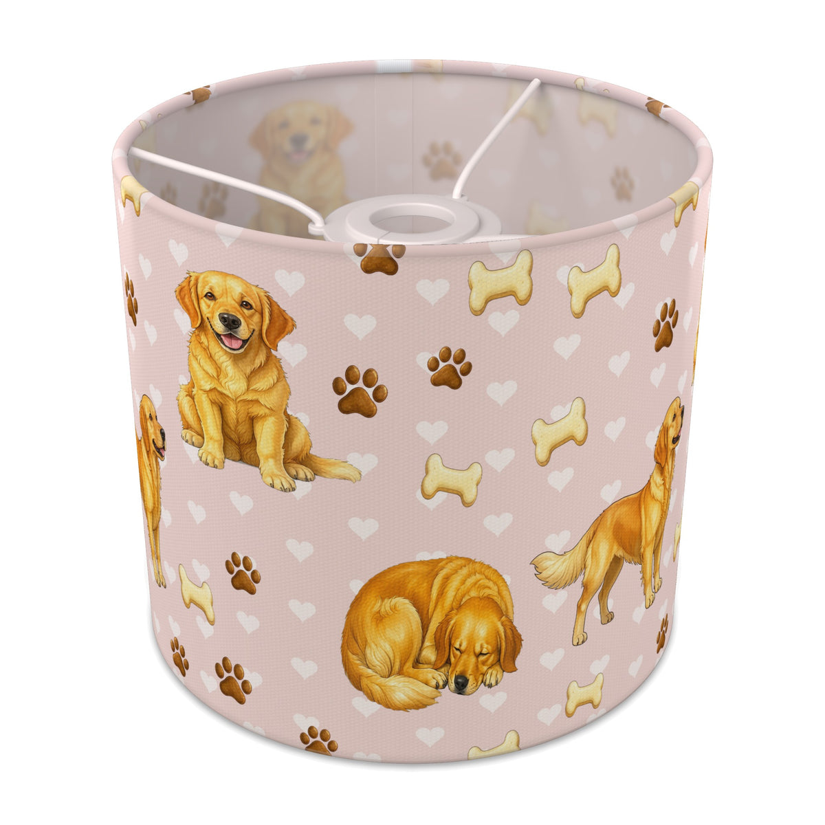 Blush Golden Retriever Love II lampshade - 20cm x 18.5cm Ceiling - main photo