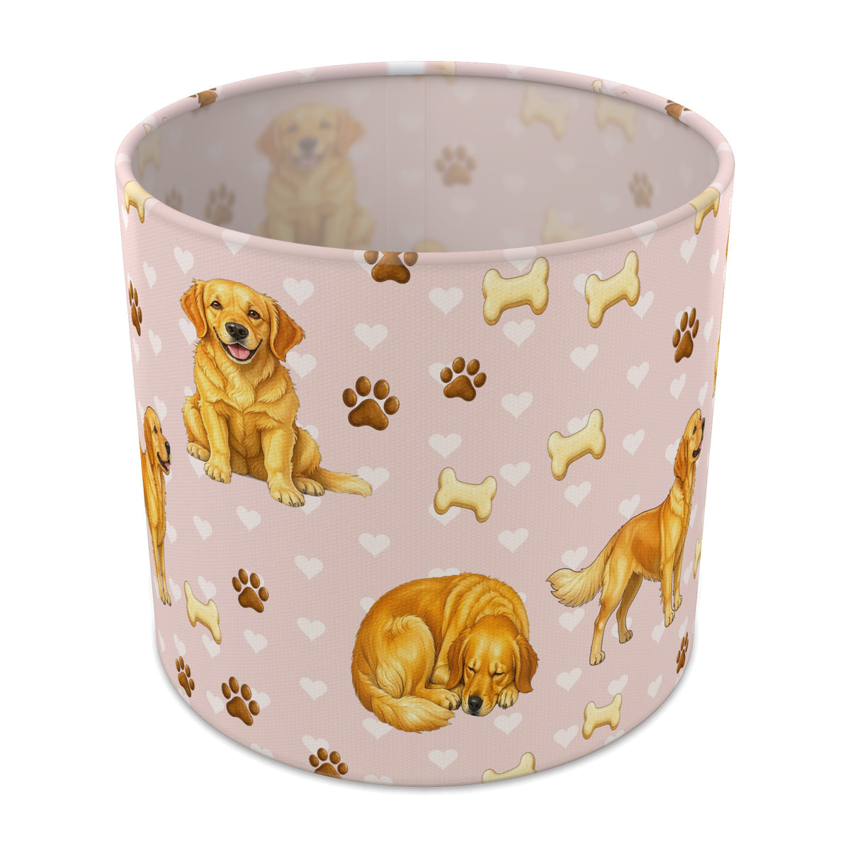 Blush Golden Retriever Love II lampshade - 20cm x 18.5cm Table