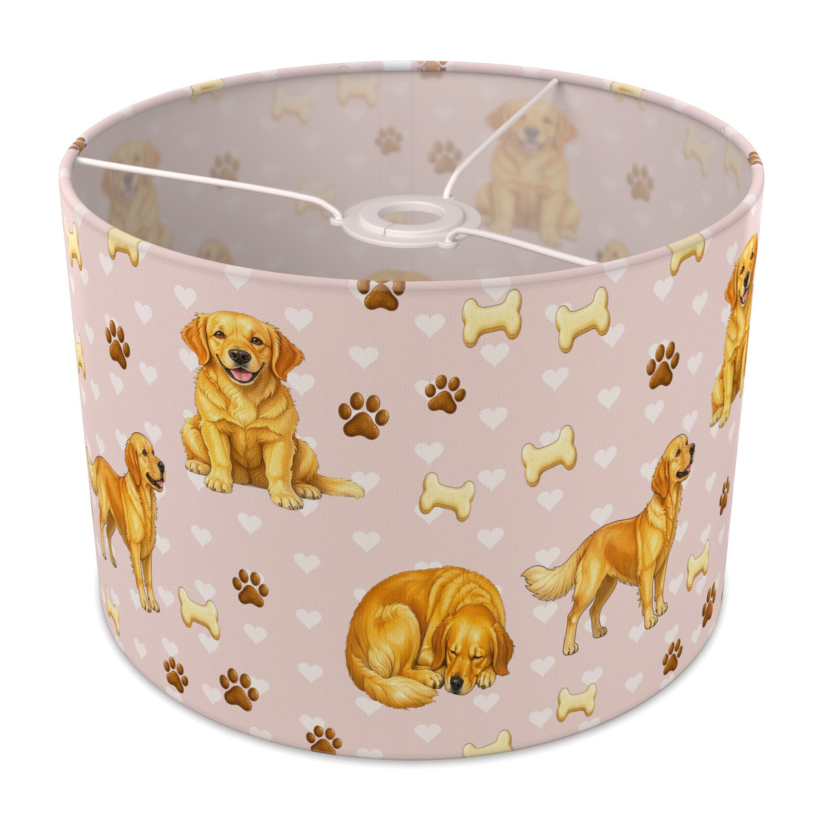 Blush Golden Retriever Love II lampshade - 30cm x 21cm Ceiling