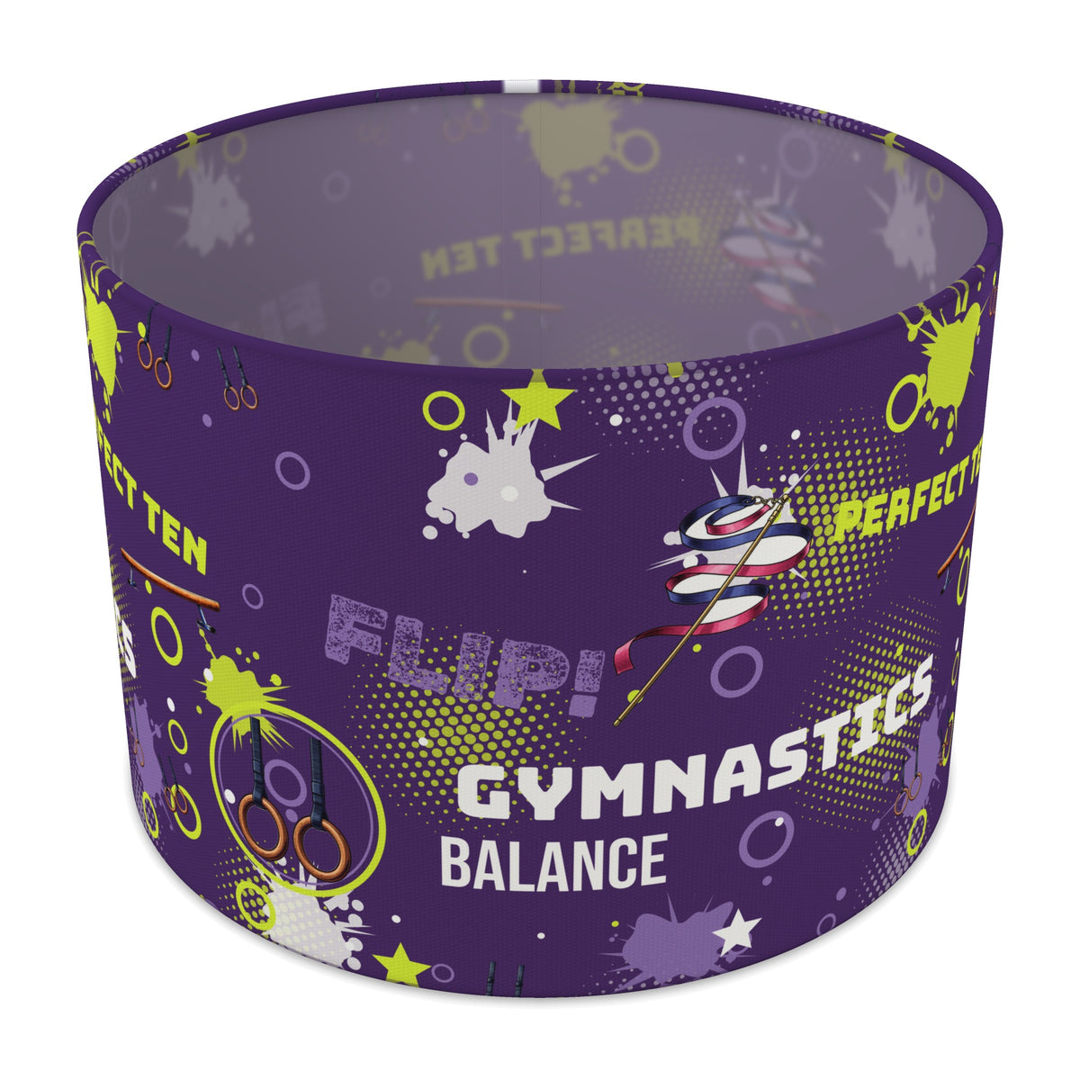 Purple Gymnastics Star II lampshade - 30cm x 21cm Table