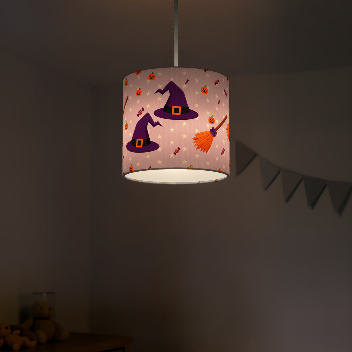 Lilac Halloween II lampshade - 20cm x 18.5cm Ceiling - photo 5