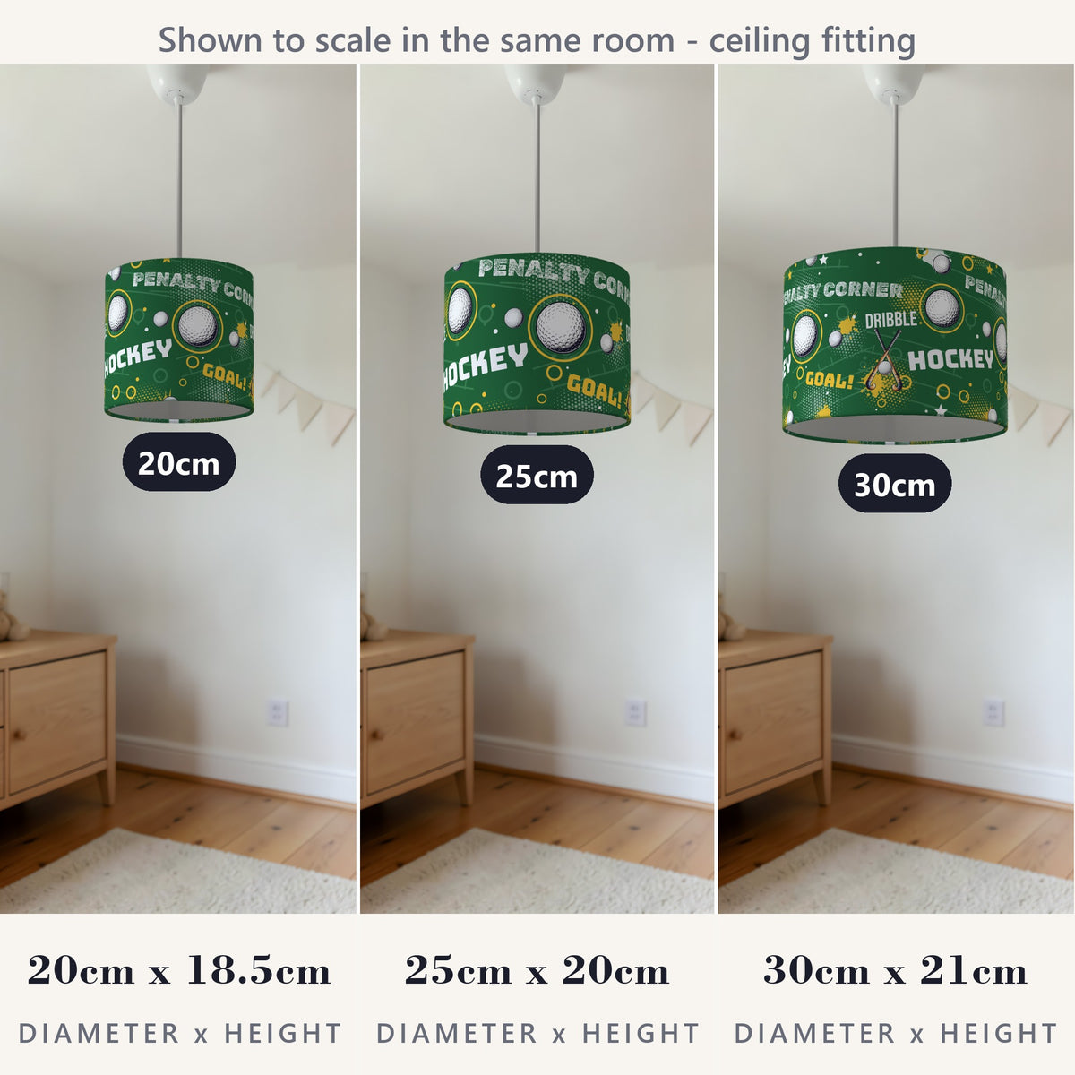 Pitch Hockey Hero II lampshade - 20cm x 18.5cm Ceiling - photo 4