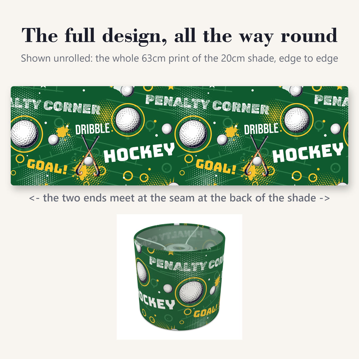 Pitch Hockey Hero II lampshade - 20cm x 18.5cm Ceiling - photo 9