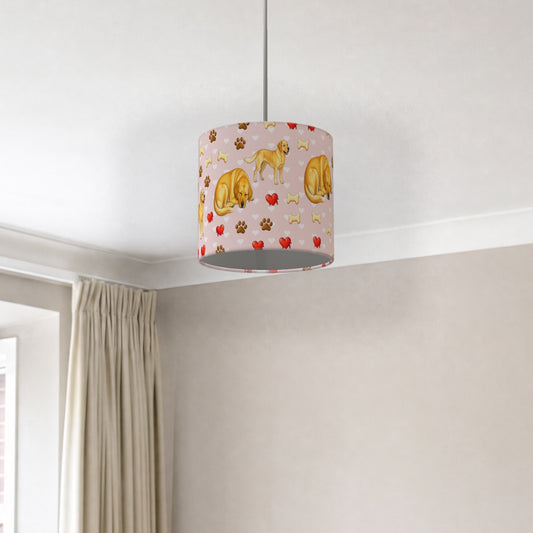 Blush Labrador Love II lampshade - 20cm x 18.5cm Ceiling - photo 2