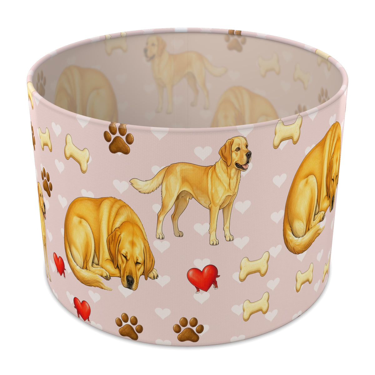 Blush Labrador Love II lampshade - 30cm x 21cm Table