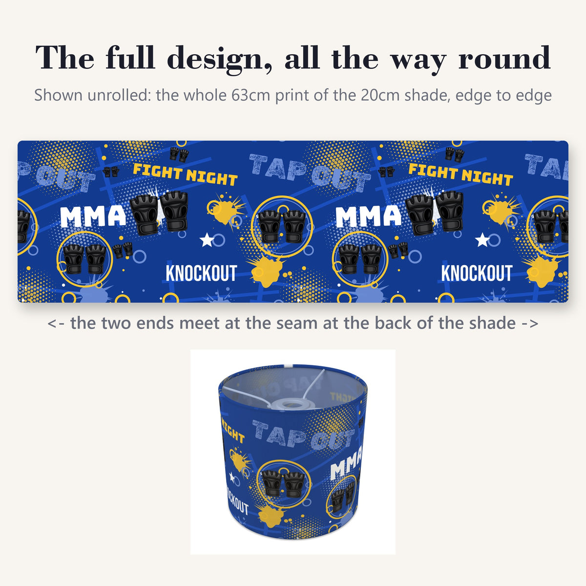 Royal Fight Night II lampshade - 20cm x 18.5cm Ceiling - photo 9